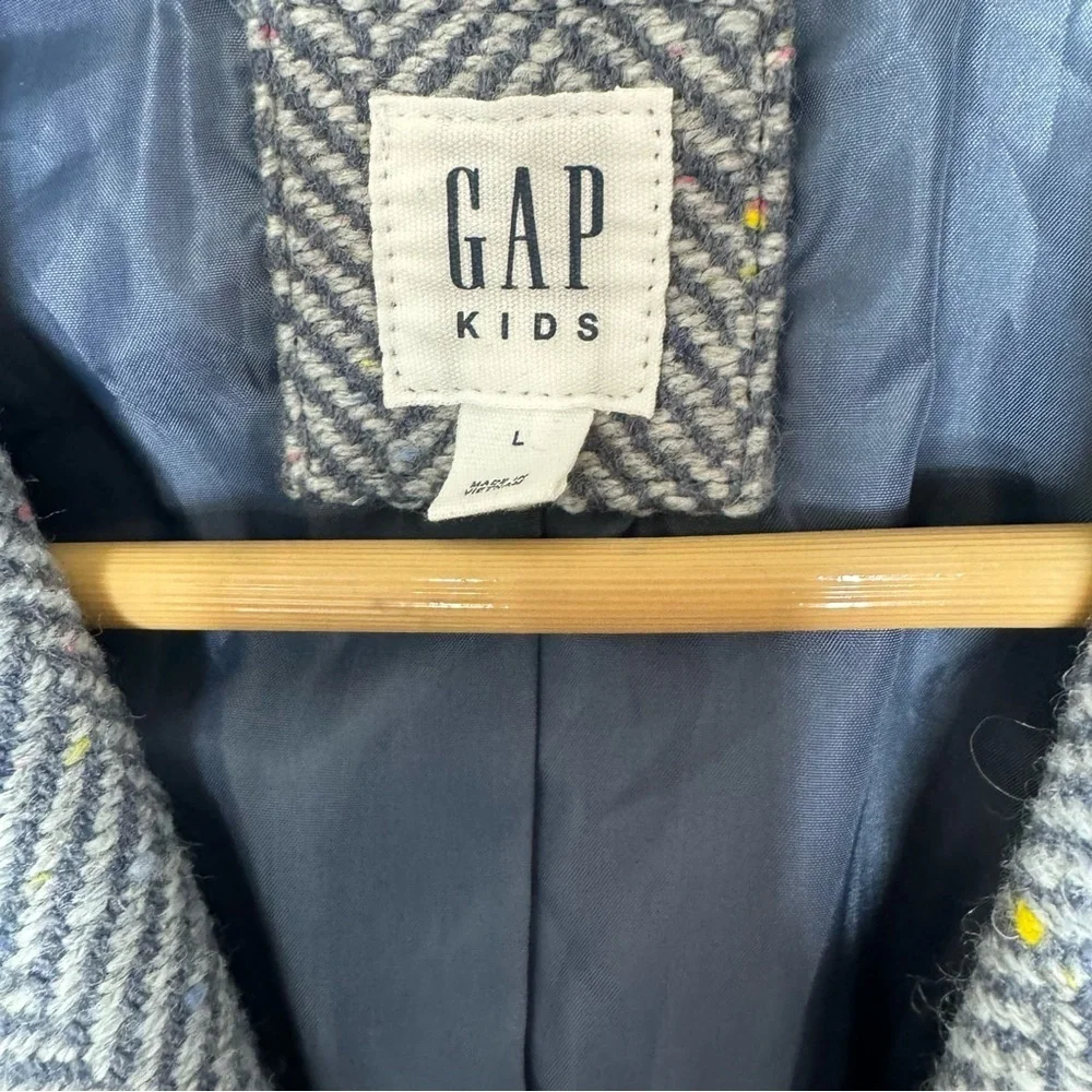 GAP Kids Girl Large Peacoat Grey Blue